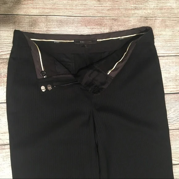 BCBG MaxAzria Wool Black Striped Mariam Pants - Picture 9 of 11